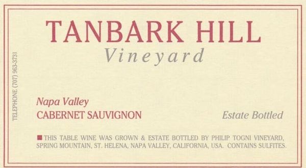 2019 Philip Togni Vineyard Tanbark Hill Vineyard Cabernet Sauvignon