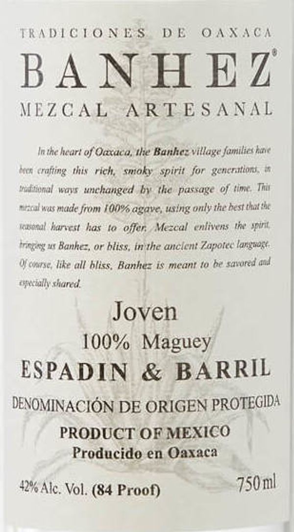 Banhez Mezcal Espadin & Barril
