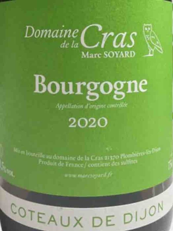 2020 Domaine de la Cras Coteaux de Dijon Bourgogne Blanc