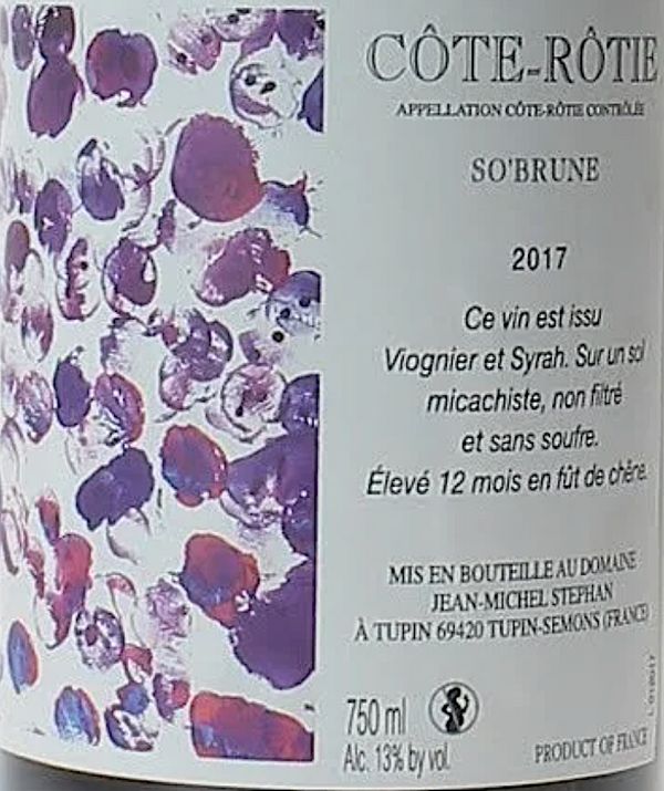2017 Domaine Jean-Michel Stephan Côte-Rôtie So'Brune