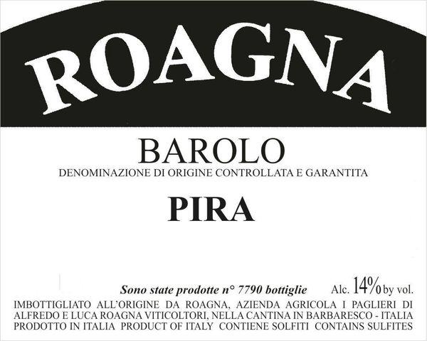 2017 Roagna Barolo Pira