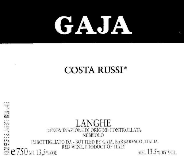 2000 Gaja Langhe Costa Russi