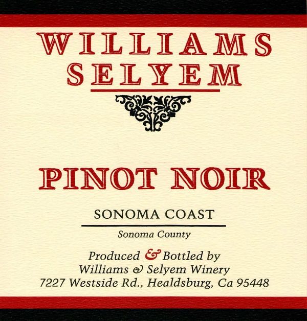 2021 Williams Selyem Sonoma Coast Pinot Noir