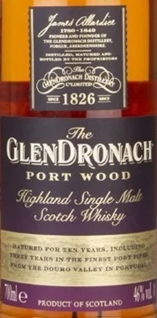 GlenDronach Port Wood 10 Year Old Highland Single Malt Scotch Whisky