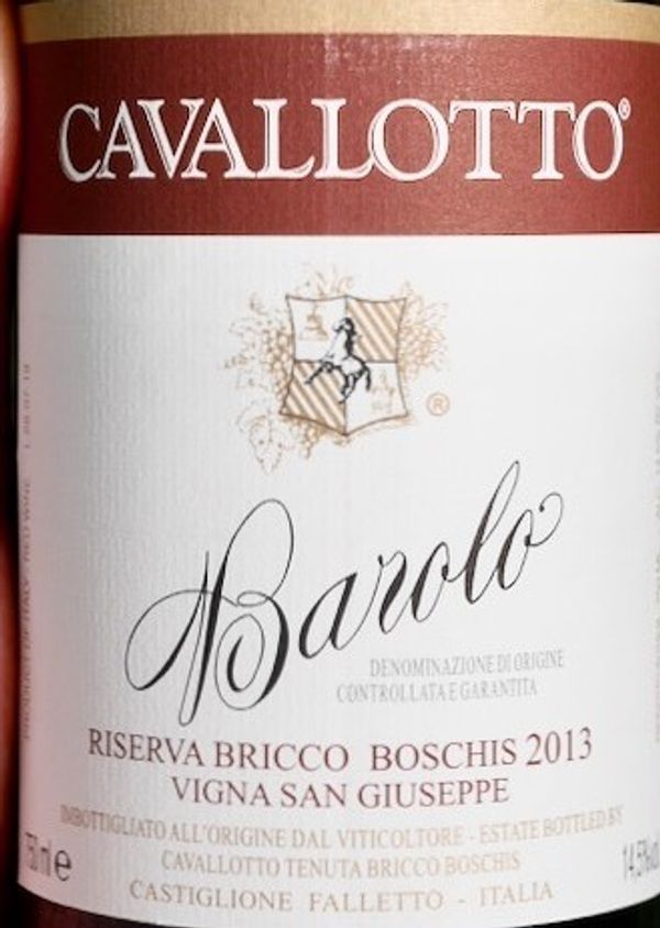 2016 Cavallotto Barolo Riserva Bricco Boschis Vigna San Giuseppe
