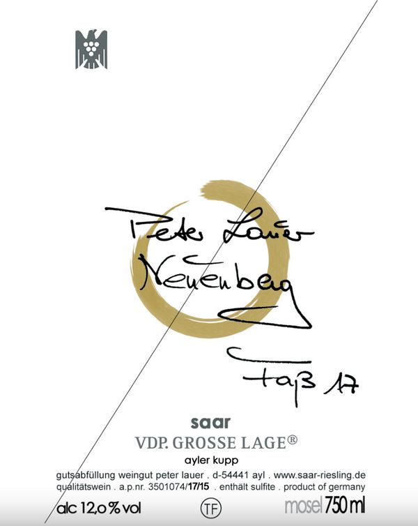 2021 Peter Lauer № 17 Neuenberg Riesling