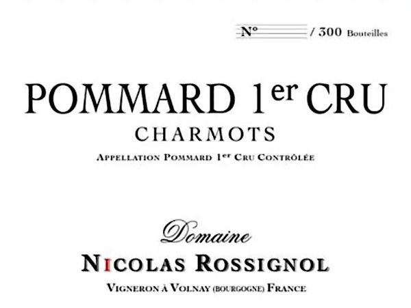2019 Domaine Nicolas Rossignol Pommard Charmots
