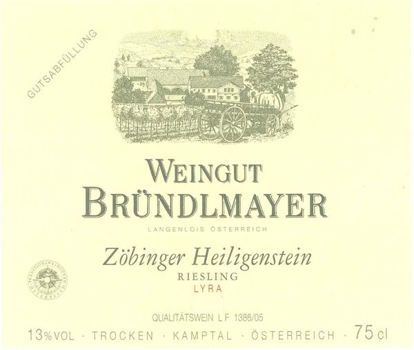 2019 Weingut Bründlmayer Zöbinger Heiligenstein Lyra Reserve Riesling
