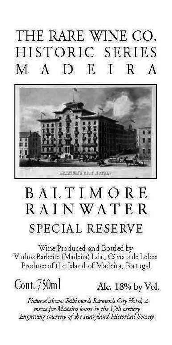 Rare Wine Co. Historic Series Baltimore Rainwater