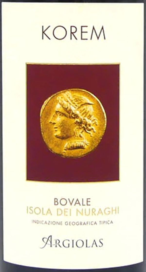 2018 Argiolas Isola dei Nuraghi Korem Bovale