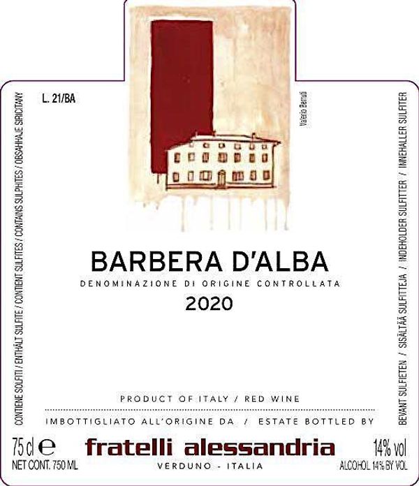 2021 Fratelli Alessandria Barbera d'Alba