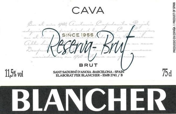 Blancher Reserva Brut Cava