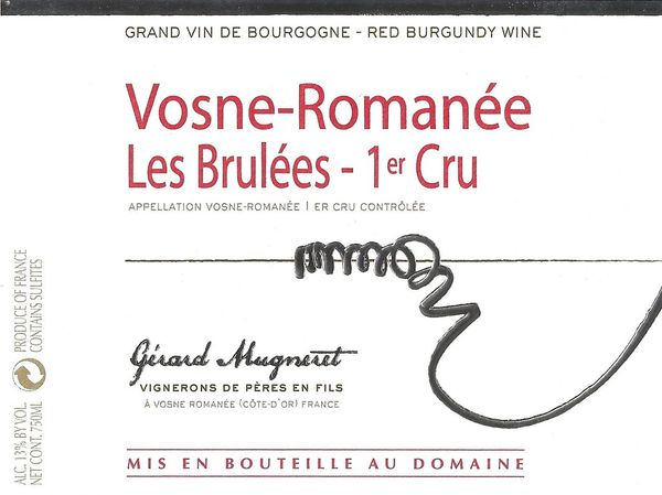 2020 Domaine Gérard Mugneret Vosne-Romanée Les Brulées
