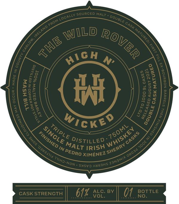 High N’ Wicked Singular Limited Release No. 2 The Wild Rover Single Malt Irish Whiskey