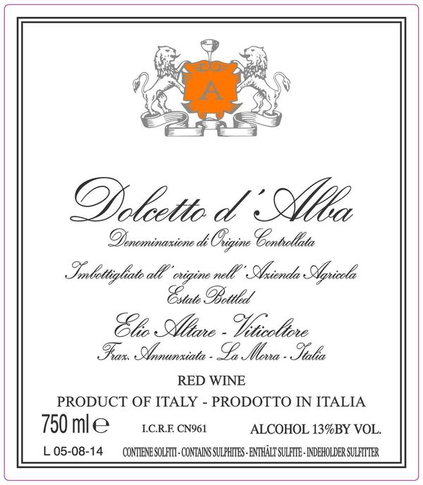 2021 Elio Altare Dolcetto d'Alba