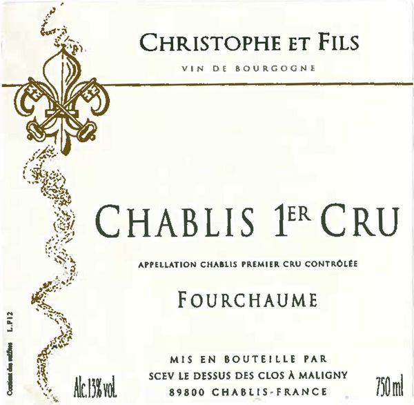 2021 Christophe et Fils Chablis Fourchaume