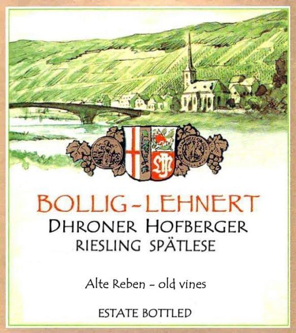 2018 Bollig-Lehnert Dhroner Hofberger Riesling Spätlese