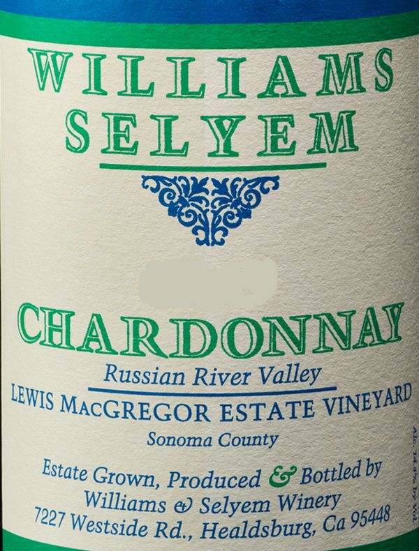 2020 Williams Selyem Lewis MacGregor Estate Vineyard Chardonnay