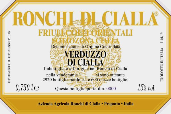 2012 Ronchi di Cialla Verduzzo di Cialla