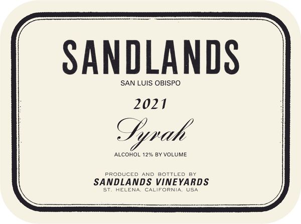2021 Sandlands San Luis Obispo Syrah