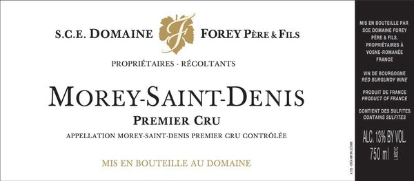 2020 Domaine Forey Père et Fils Morey-St-Denis Premier Cru