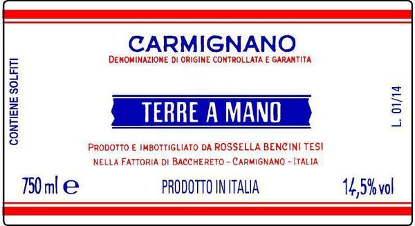 2018 Fattoria di Bacchereto Carmignano Terre a Mano