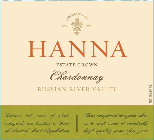 2021 Hanna Winery Russian River Valley Chardonnay