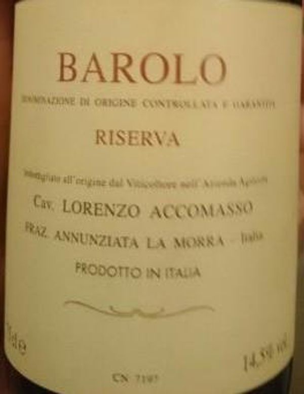 2011 Lorenzo Accomasso Barolo Riserva