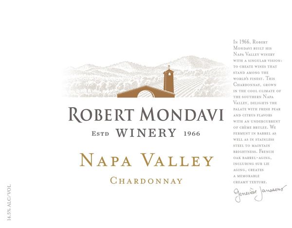 2018 Robert Mondavi Winery Napa Valley Chardonnay