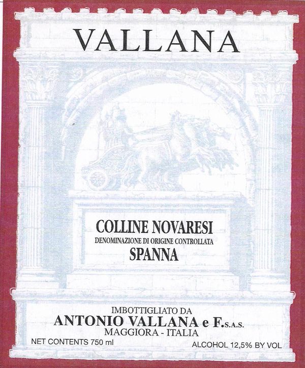 2018 Antonio Vallana Colline Novaresi Spanna