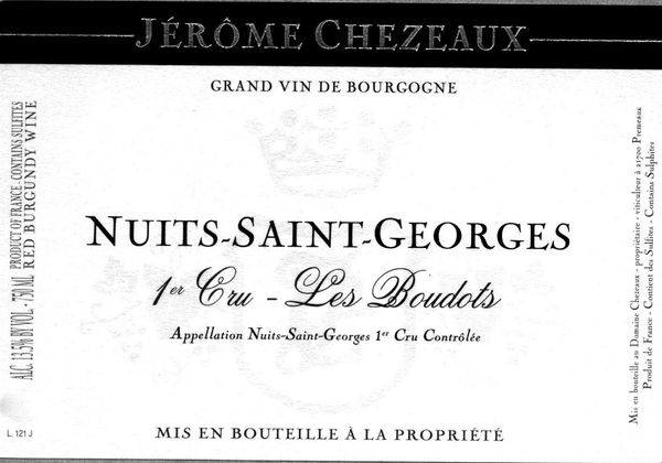 2019 Domaine Jérôme Chezeaux Nuits-St-Georges Les Boudots