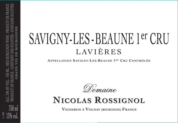 2018 Domaine Nicolas Rossignol Savigny-lès-Beaune Les Lavières