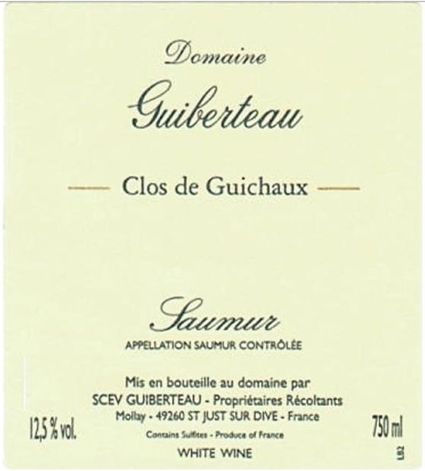 2019 Domaine Guiberteau Saumur Clos de Guichaux
