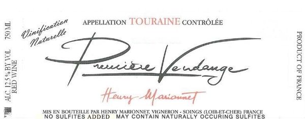 2020 Henry Marionnet Touraine Première Vendange