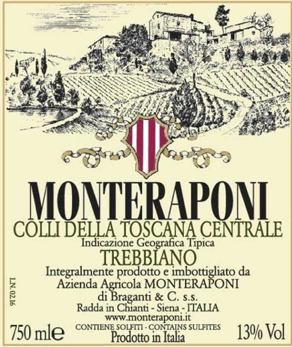 2019 Monteraponi Colli della Toscana Centrale Trebbiano
