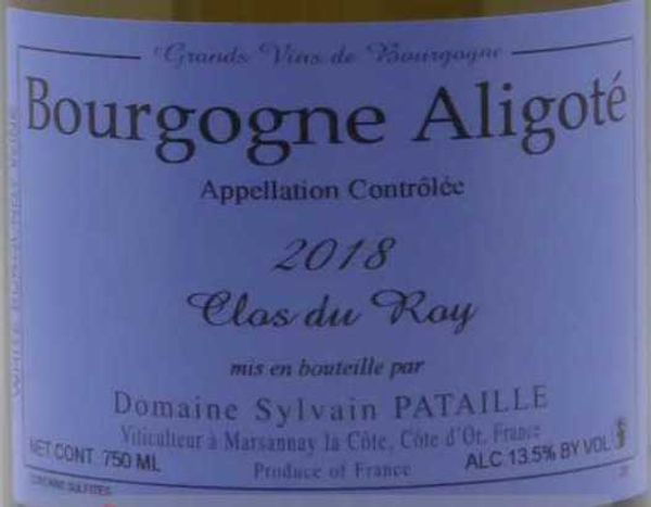 2020 Sylvain Pataille Bourgogne Aligoté Clos du Roy