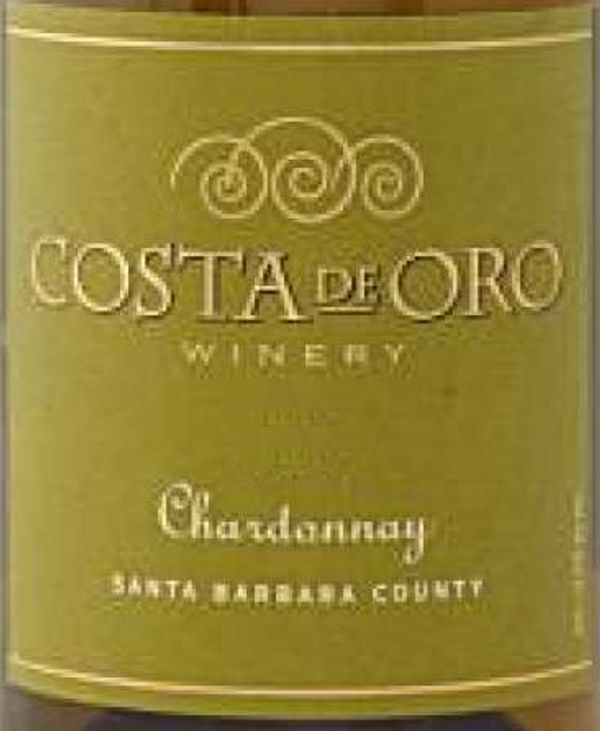 2019 Costa De Oro Winery Santa Barbara County Chardonnay