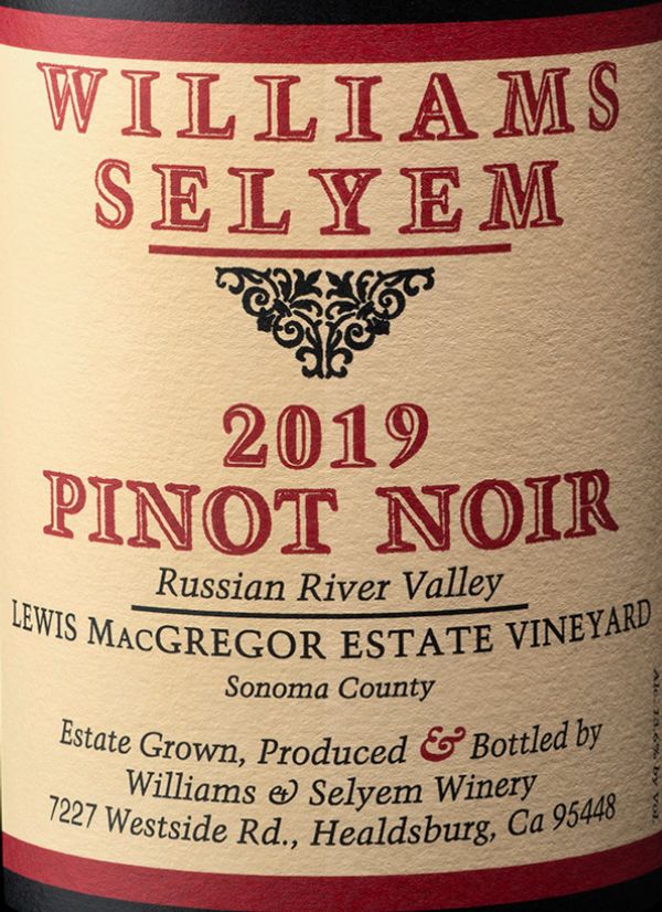 2020 Williams Selyem Lewis MacGregor Estate Vineyard Pinot Noir