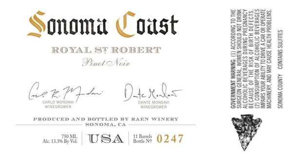 2016 RAEN Winery Royal St. Robert Cuvée Pinot Noir
