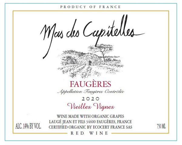 2020 Lauge Jean & Fils Mas des Capitelles Vieilles Vignes Faugères