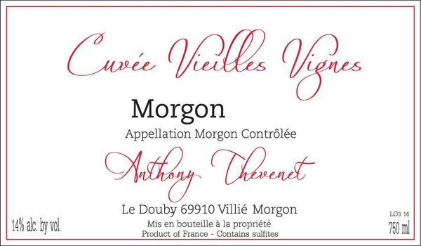 2020 Anthony Thévenet Morgon Cuvée Vieilles Vignes