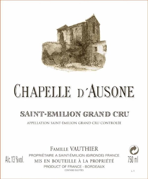 2019 Chapelle d'Ausone Saint-Émilion Grand Cru