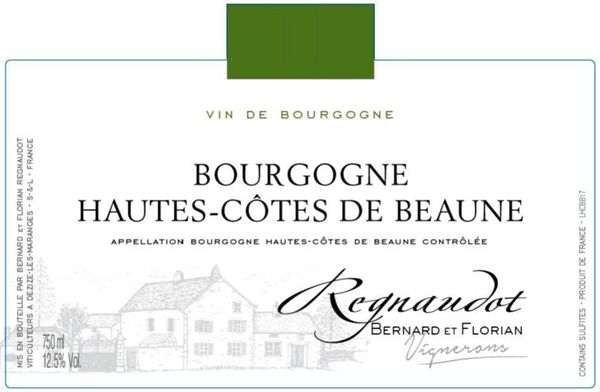 2019 Bernard et Florian Regnaudot Bourgogne Hautes Côtes de Beaune Blanc