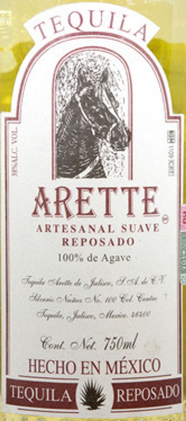 Arette Aretesanal Suave Reposado Tequila