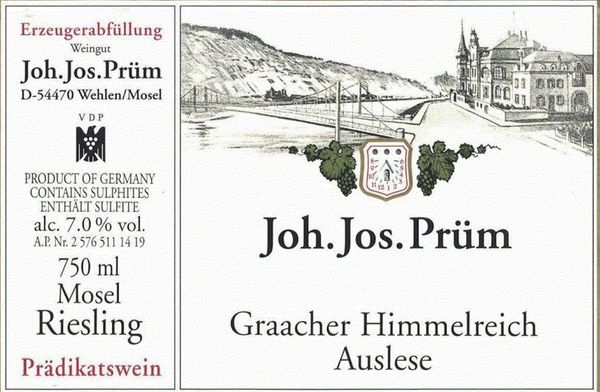 2021 Weingut Joh. Jos. Prüm Graacher Himmelreich Riesling Auslese