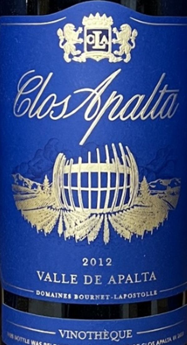 2012 Casa Lapostolle Clos Apalta Vinothèque