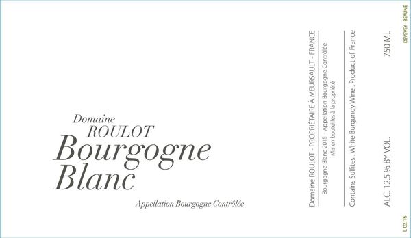 2017 Domaine Roulot Bourgogne Blanc