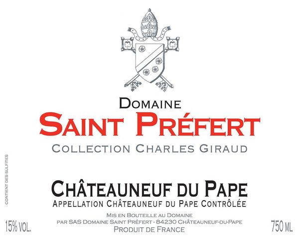 2019 Domaine Saint Préfert Châteauneuf-du-Pape Collection Charles Giraud