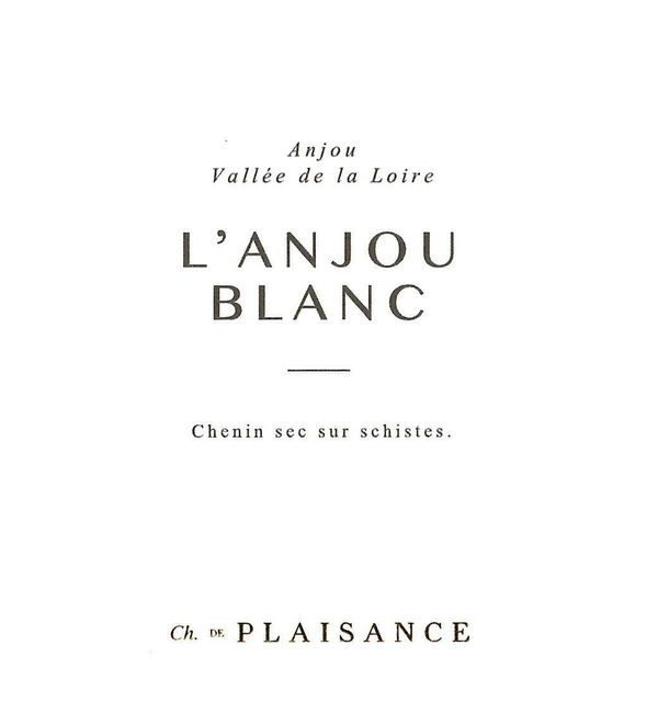 2021 Château de Plaisance l'Anjou Blanc