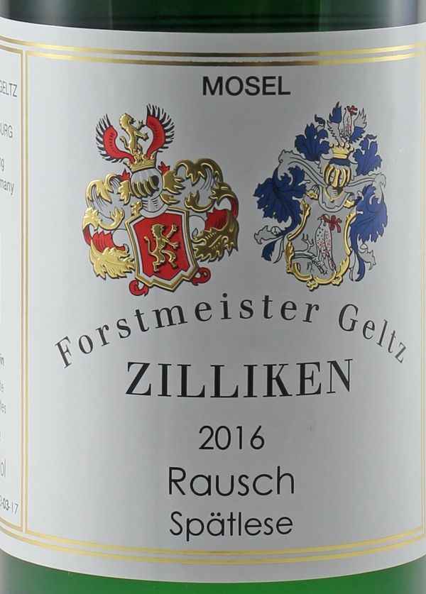 2016 Weingut Forstmeister Geltz-Zilliken Rausch Riesling Spätlese